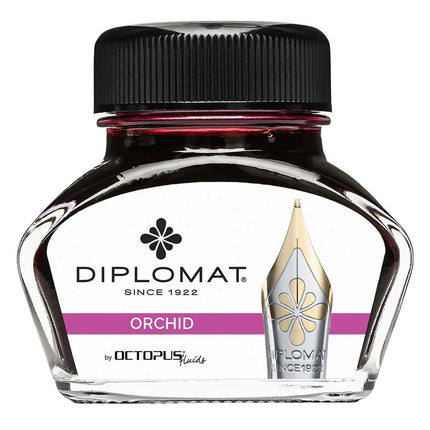 Diplomat Ink Bottle - Octopus Very Smooth for Fountain Pen, Orchid, 30ml | D41001012 ,