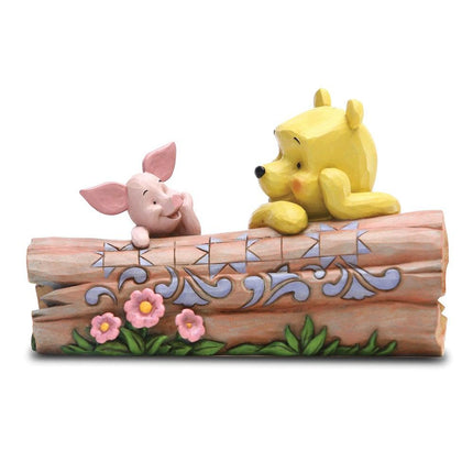 DISNEY TRADITIONS Pooh and Piglet by a Log ,