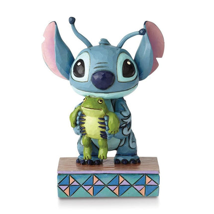 Disney Traditions Stitch with Frog Figurine ,