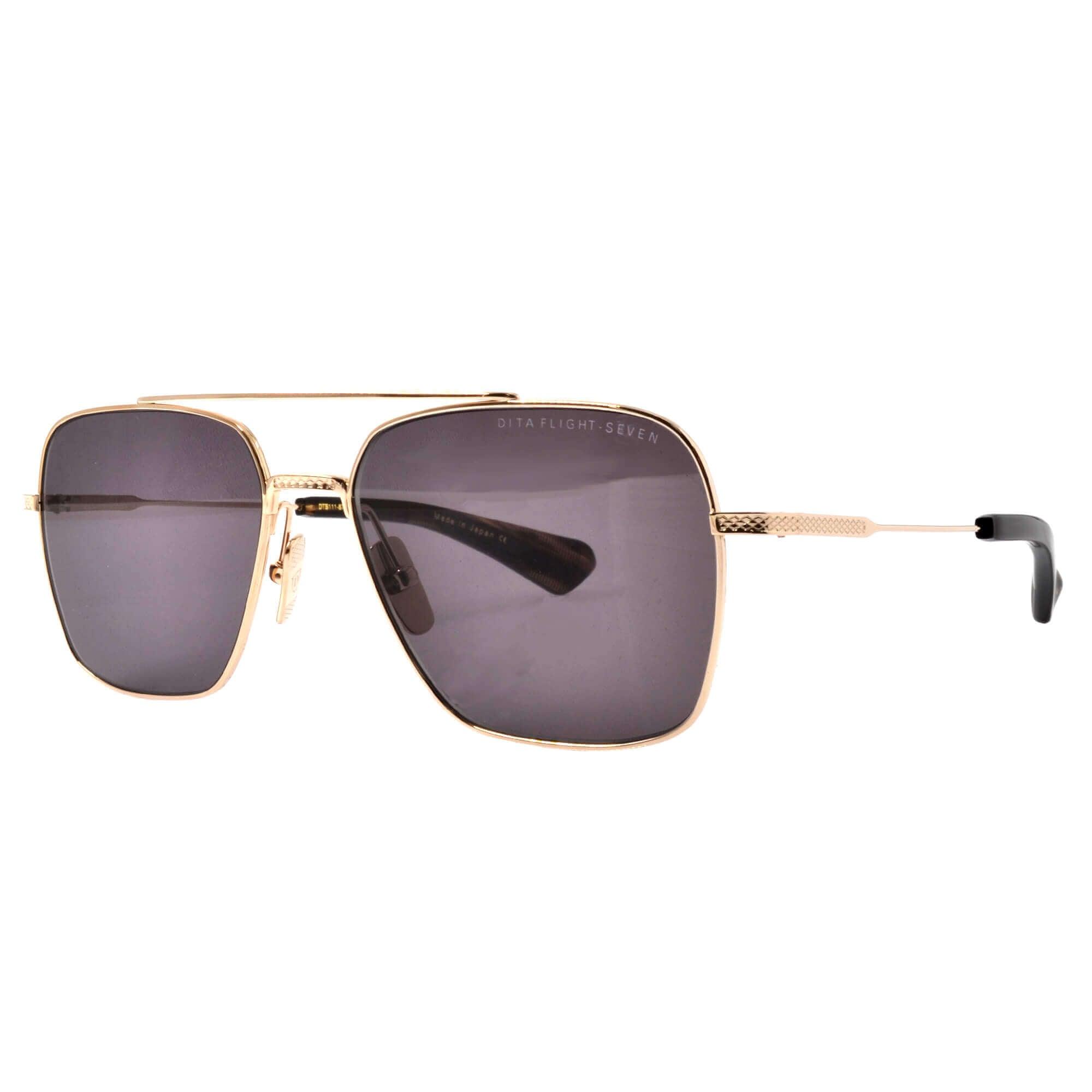 Dita FLIGHT-SEVEN Sunglasses | White Gold/Grey Frame, Unisex, 2-Year Warranty - View #6