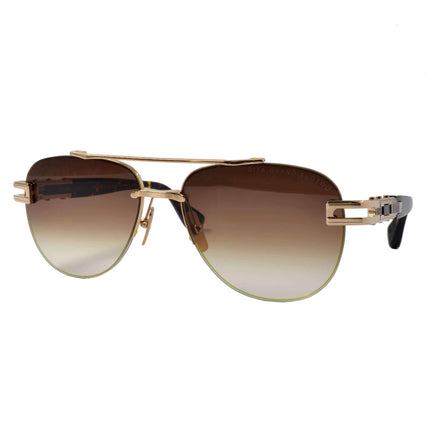 Dita Unisex Sunglasses - White Gold/Brown Aviator Frame | Grand-Evo Two DTS139-A-02-Z ,