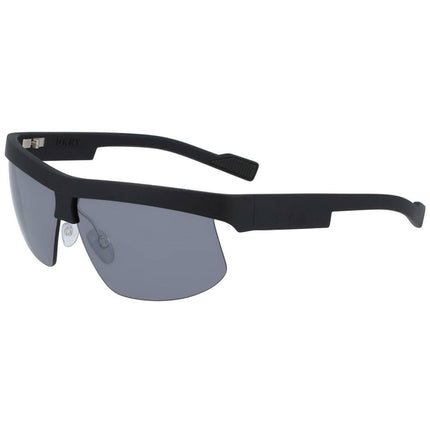 Dkny Unisex Sunglasses - Black Plastic Half Rim Wraparound Frame | DKNY DK515S 001 ,