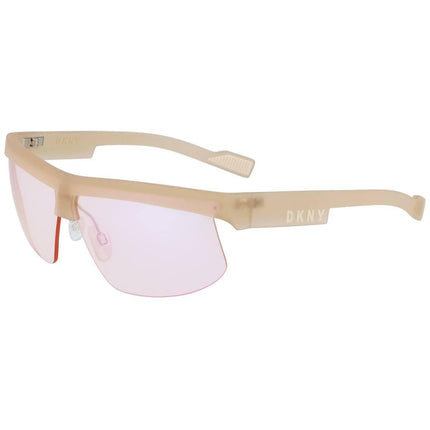 Dkny Unisex Sunglasses - Nude Plastic Half Rim Wraparound Frame | DKNY DK515S 230 ,