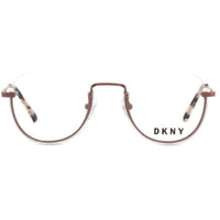 DKNY Women's Eyeglasses - Mauve Round Rimless Metal Frame | DKNY DK1000 608 ,