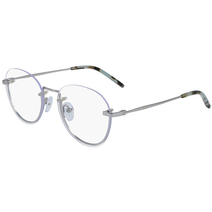 DKNY Women's Eyeglasses - Silver Round Rimless Metal Frame | DKNY DK1000 30 ,