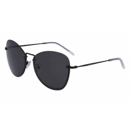 Dkny Women's Sunglasses - Black Metal Butterfly Frame Dark Grey Lens | DKNY DK100S 001 ,