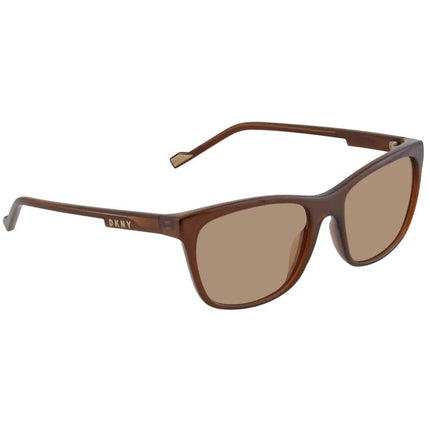 Dkny Women's Sunglasses - Crystal Brown Full Rim Square Frame | DKNY DK532S 210 ,