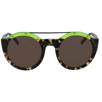 Dkny Women's Sunglasses - Dark Tort Neon Orange Plastic Round Frame | DKNY DK530S 237 ,