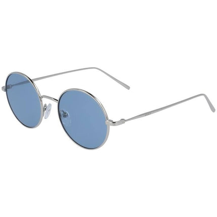 Dkny Women's Sunglasses - Silver/Blue Metal Full Rim Round Frame | DKNY DK105S 030 ,