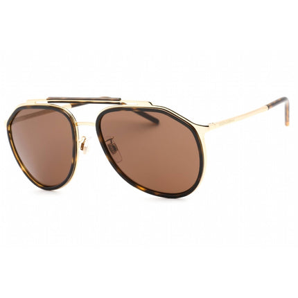 Dolce & Gabbana Men's Sunglasses - Brown Lens Gold/Havana Aviator | 0DG2277 02/73 ,