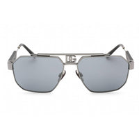 Dolce & Gabbana Men's Sunglasses - Light Grey Mirrored Black Lens | 0DG2294 04/6G ,