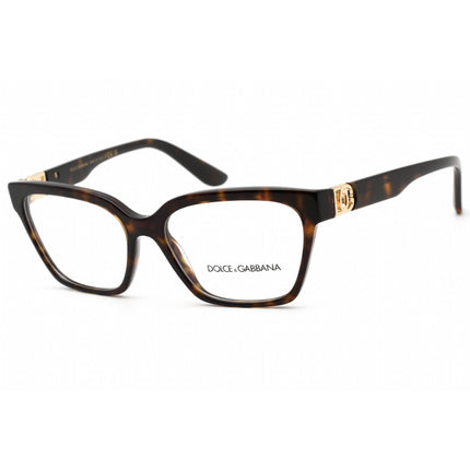 Dolce & Gabbana Women's Eyeglasses - Dark Havana Rectangular Clear Lens | 0DG3343 502 ,