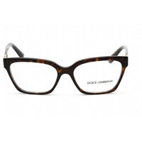 Dolce & Gabbana Women's Eyeglasses - Dark Havana Rectangular Clear Lens | 0DG3343 502 ,