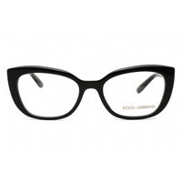 Dolce & Gabbana Women's Eyeglasses - Full Rim Black Cat Eye Shape Frame | 0DG3355 501 ,