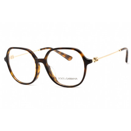 Dolce & Gabbana Women's Eyeglasses - Full Rim Havana Round Shape Frame | 0DG3364F 502 ,