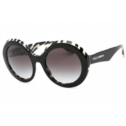 Dolce & Gabbana Women's Sunglasses - Full Rim Black Plastic Round | 0DG4418 33728G ,