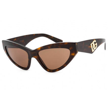Dolce & Gabbana Women's Sunglasses - Havana Plastic Cat Eye Frame | 0DG4439 502/73 ,