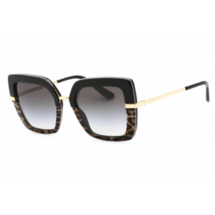 Dolce & Gabbana Women's Sunglasses - Shiny Black/Leopard Cat Eye | 0DG4373 32448G ,