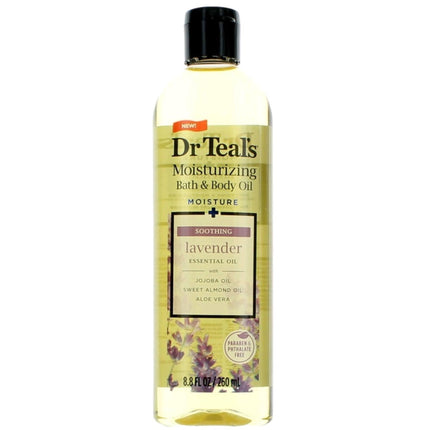 Dr. Teal's Unisex Moisturizing Bath and Body Oil - Lavish Soothing Lavender, 8.8oz ,
