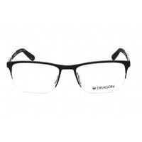 Dragon Men's Eyeglasses - Clear Lens Matte Black Metal Rectangular Frame | DR5008 002 ,