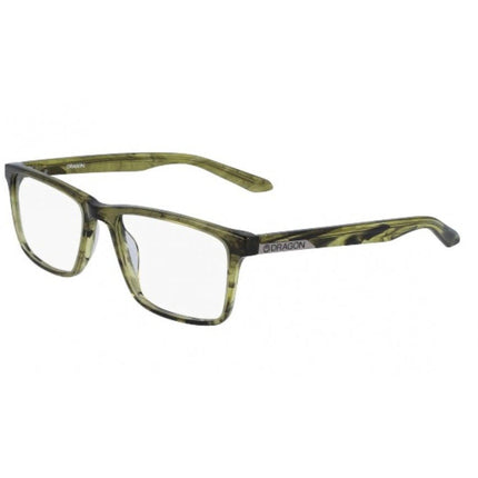 Dragon Men's Eyeglasses - Full Rim Olive Horn Square Frame | DRAGON DR201 QUINTON 318 ,