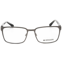 Dragon Men's Eyeglasses - Matte Gunmetal Metal Frame Clear Demo Lens | DR7005 070 ,