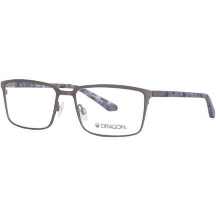 Dragon Men's Eyeglasses - Matte Gunmetal Metal Rectangular Frame | DRAGON DR2019 72 ,