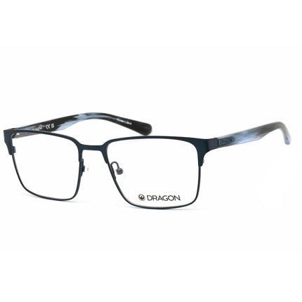 Dragon Men's Eyeglasses - Matte Navy Rectangular Frame Clear Demo Lens | DR2027 413 ,