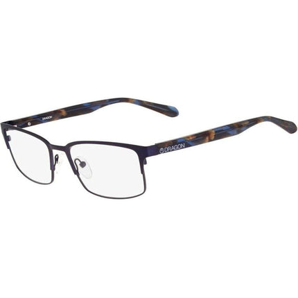 Dragon Men's Eyeglasses - Satin Navy Metal Rectangular Frame | DRAGON DR139 BEN 412 ,