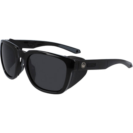 Dragon Men's Sunglasses - Black Rectangular Frame Smoke Lens | DR EXCURSION X LL 1 ,