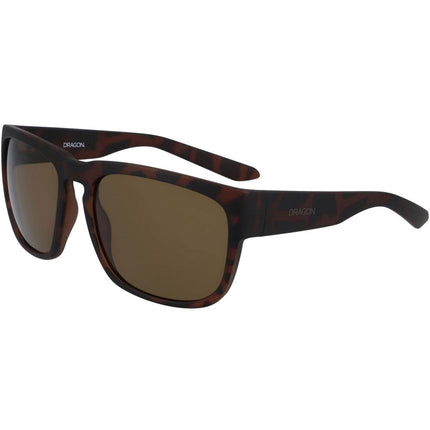 Dragon Men's Sunglasses - Bronze Lens Full Rim Matte Tortoise Frame | DR RUNE XL 246 ,