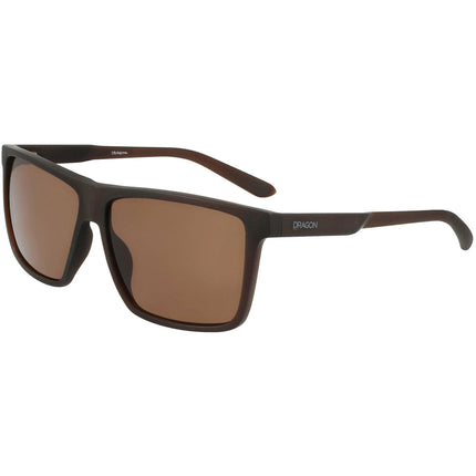 Dragon Men's Sunglasses - Brown Lens Matte Brown Square Frame | DR SPARROW LL 208 ,