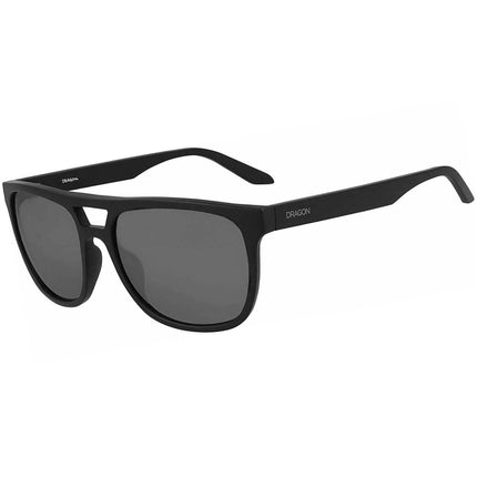 Dragon Men's Sunglasses - LL Smoke Lens Black Rectangular Frame | DR COVE LL 002 ,
