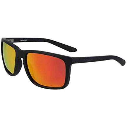 Dragon Men's Sunglasses - Matte Black Plastic Rectangular Frame | DR MELEE XL ION 4 ,