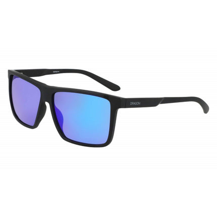 Dragon Men's Sunglasses - Matte Black Plastic Rectangular Frame | DR SPARROW LL ION 3 ,
