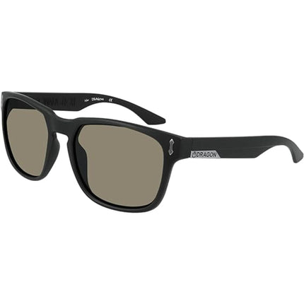 Dragon Men's Sunglasses - Matte Black Plastic Square Frame | DR MONARCH XL LL ION 17 ,