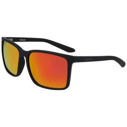 Dragon Men's Sunglasses - Matte Black Square Frame Orange Ion Lens | DR MONTAGE ION 4 ,