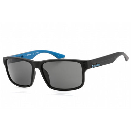 Dragon Men's Sunglasses - Matte Black/Blue Rectangular Frame | DR512S LL MI COUNT 008 ,