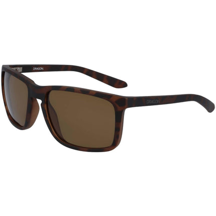 Dragon Men's Sunglasses - Matte Tortoise Plastic Frame Brown Lens | DR MELEE 246 ,