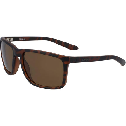 Dragon Men's Sunglasses - Matte Tortoise Plastic Rectangular Frame | DR MELEE XL 246 ,