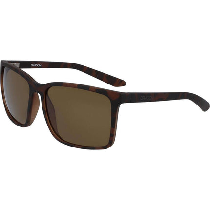 Dragon Men's Sunglasses - Matte Tortoise Square Frame Bronze Lens | DR MONTAGE 246 ,