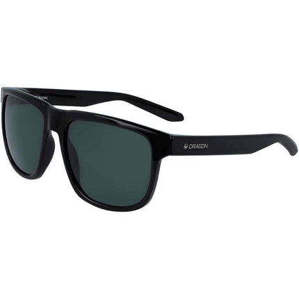 Dragon Men's Sunglasses - Shiny Black Full Rim Square Frame | DR SESH LL POLAR 1 ,