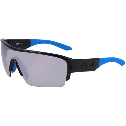 Dragon Men's Sunglasses - Silver Ion Lens Black Plastic Frame | DR TRACER X LL 001 ,