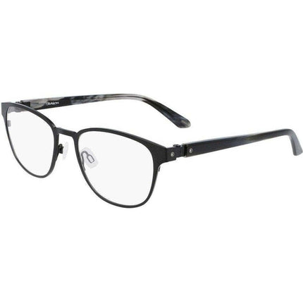 Dragon Unisex Eyeglasses - Matt Black Metal Square Frame Demo Lens | DRAGON DR7006 2 ,