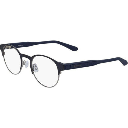 Dragon Unisex Eyeglasses - Matt Navy Metal Round Frame Demo Lens | DRAGON DR2003 410 ,
