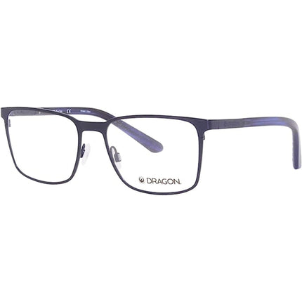 Dragon Unisex Eyeglasses - Matte Navy Square Full-Rim Metal Frame | DRAGON DR2016 413 ,