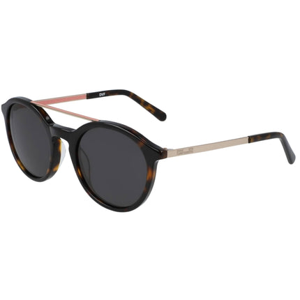 Dvf Women's Sunglasses - Dark Tort Plastic Round Frame | DVF DVF853S DANIELLE 237 ,