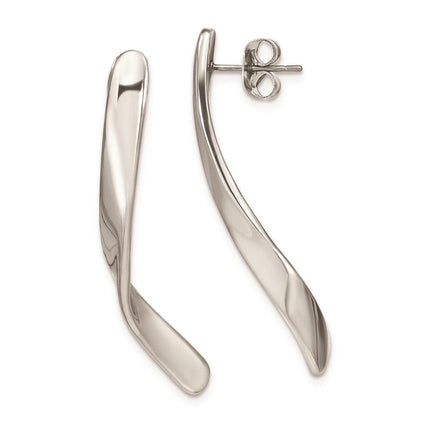 Stainless Steel Polished Post Earrings ,