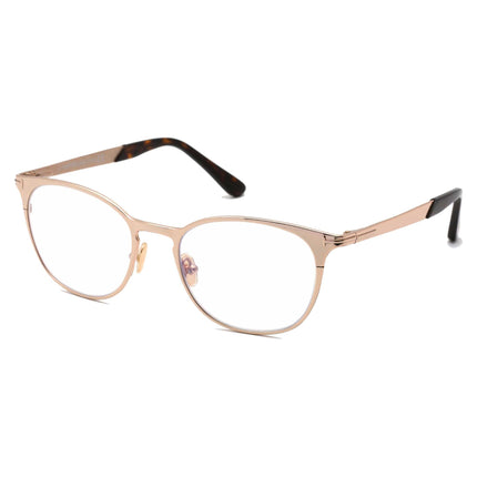 Tom Ford Unisex Eyeglasses - Shiny Rose Gold Round Metal Frame, 52 mm | FT5732-B 028 ,