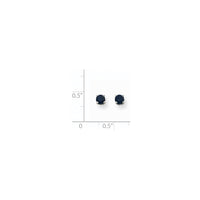 14k White Gold Sapphire Earrings ,